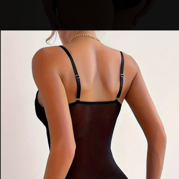 SEDUCTIVE BLACK MESH TEDDY - Picture 5 of 6